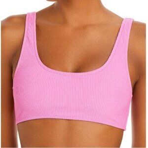 NEW Frankies Bikinis Connor‎ Ribbed Nylon Bikini Swim Top Size XS